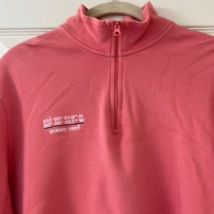 Three-quarter zip long sleeve, lightweight sweatshirt from vineyard vines